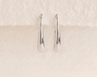 Personalised Molten Teardrop Earrings with Sterling Silver Plating