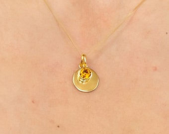 18ct Gold Plated November Birthstone Necklace Set