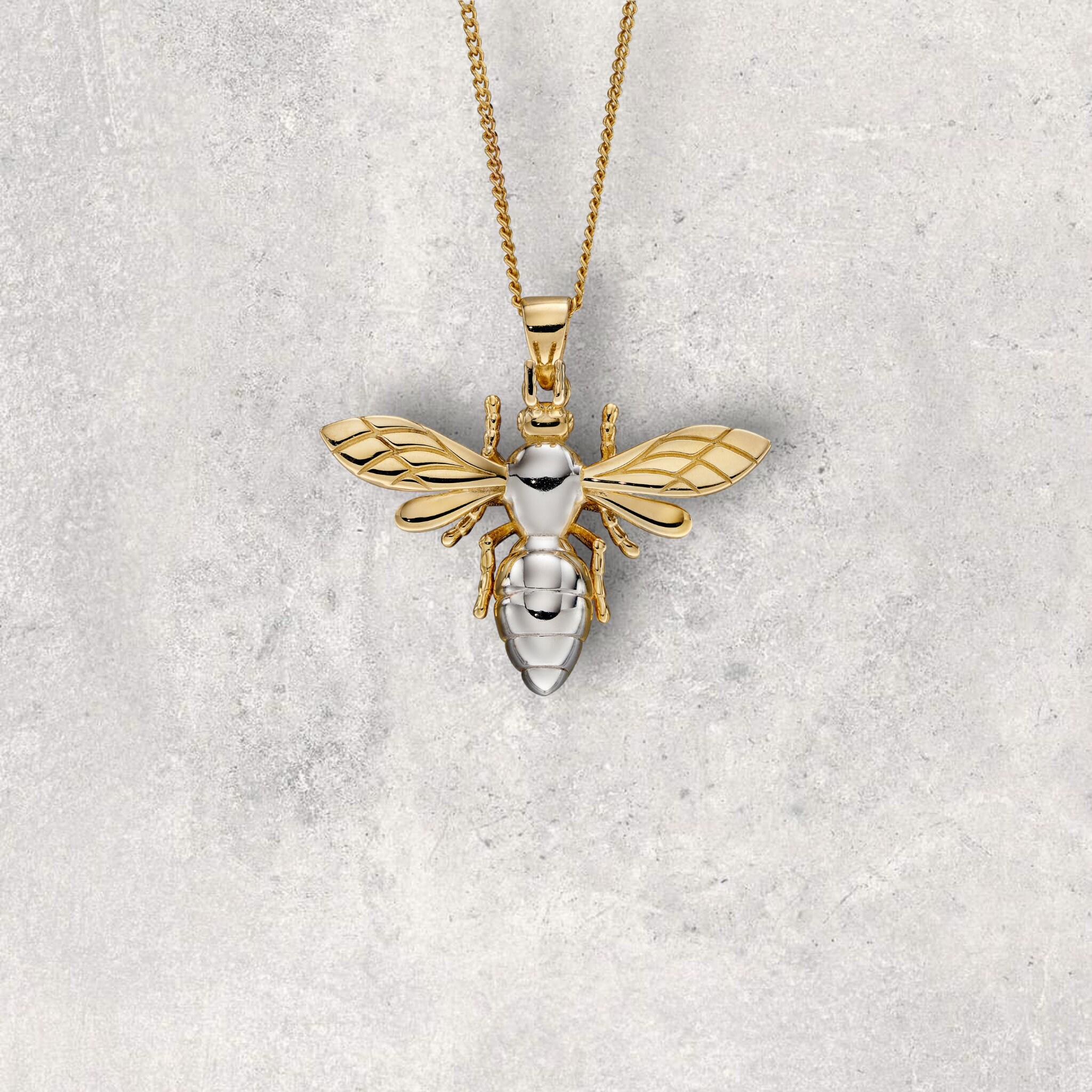 Buy 9ct Gold Bee Pendant Necklace With Optional Personalisation