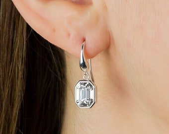 Sterling Silver Twinkling CZ Drop Earrings