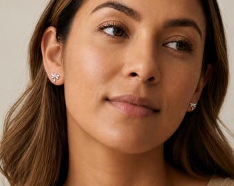 Boucles d'oreilles libellule en argent sterling