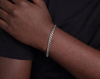 Stainless Steel Curb Chain Bracelet – 5mm