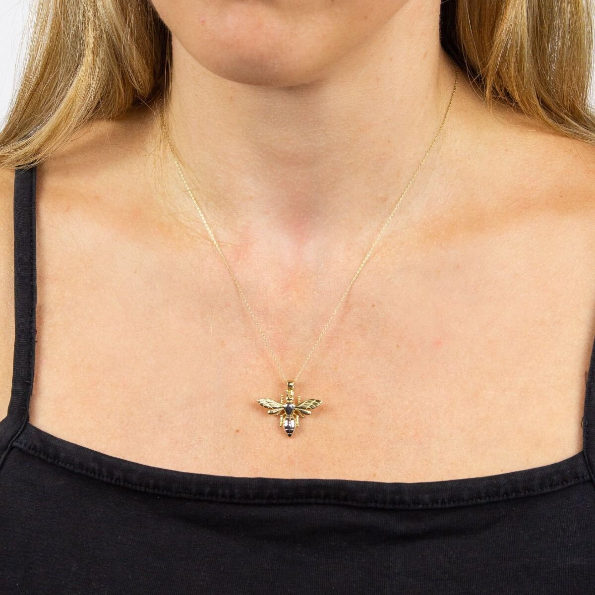 Buy 9ct Gold Bee Pendant Necklace With Optional Personalisation