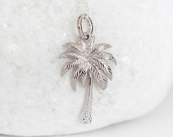Fine 925 Sterling Silver California Palm Tree Charm Pendant - Necklace Or Bracelet Charm - View #7