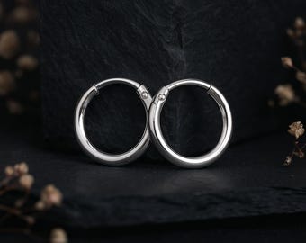 Mini Sterling Silver Huggie Hoop Sleeper Earrings