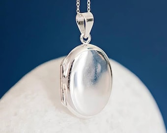Personalised Sterling Silver Oval Locket