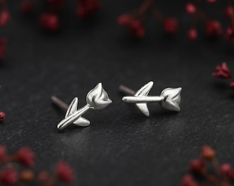 Sterling Silver Tulip Flower Stud Earrings