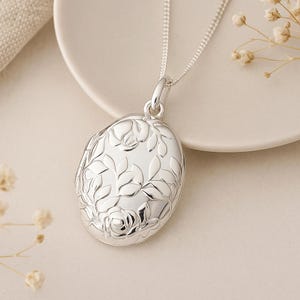 Personalised Sterling Silver Queen Of Flowers Locket