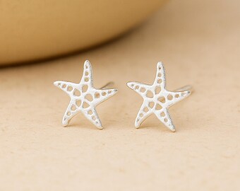 Sterling Silver Starfish Stud Earrings