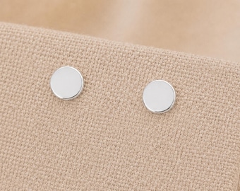 3.5mm Sterling Silver Disc Stud Earrings
