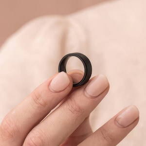 Personalised Black Stainless Steel Spinner Ring image 2