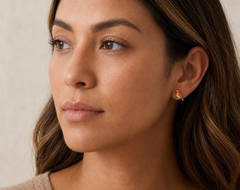 Robin Stud Earrings with Gold Plating