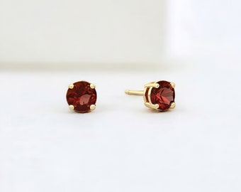 Mini 9ct Gold January Birthstone Stud Earrings