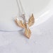 Personalised Sterling Silver and Gold Phoenix Pendant Necklace