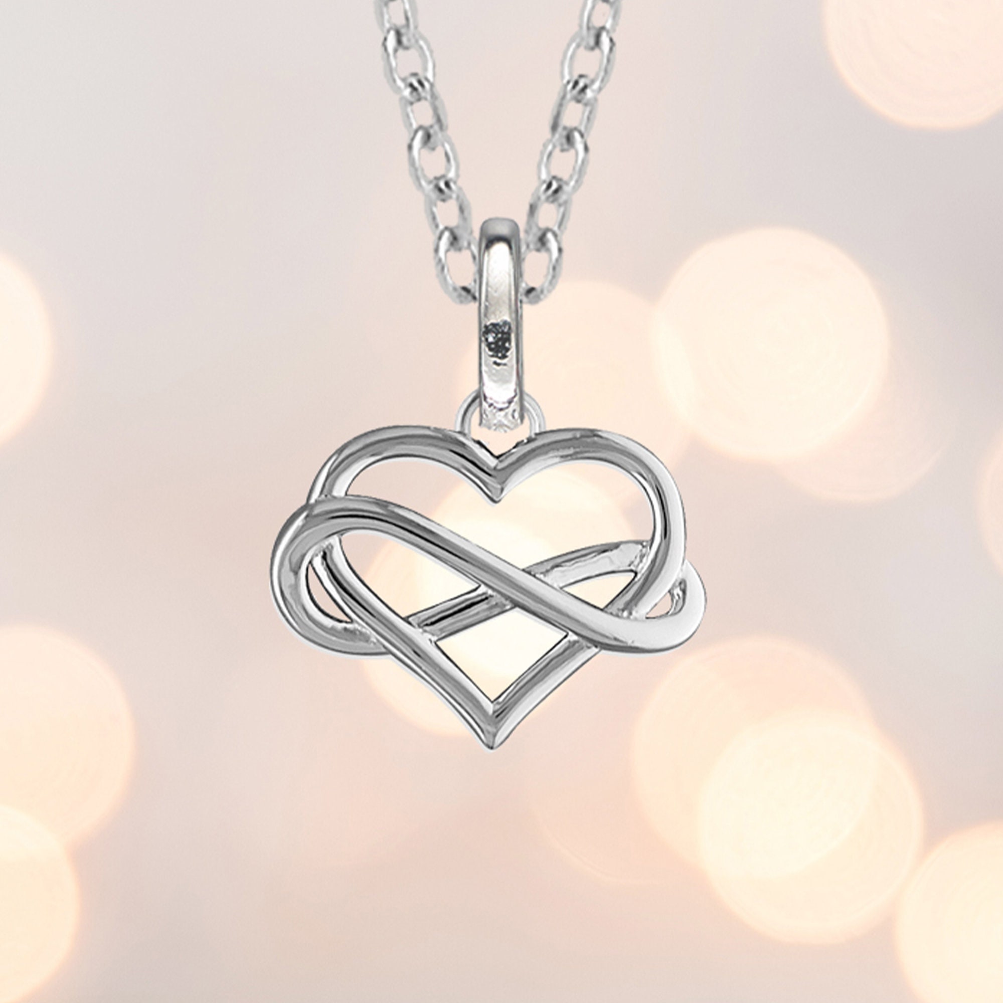 Silver infinity hotsell heart necklace
