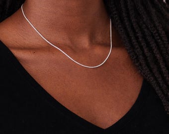 Sterling Silver Medium Spiga Wheat Chain Necklace – 16in To 24in