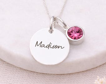 Pink Tourmaline Cubic Zirconia Sterling Silver Pendant: October Birthstone