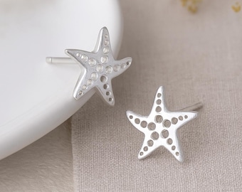 Sterling Silver Starfish Stud Earrings