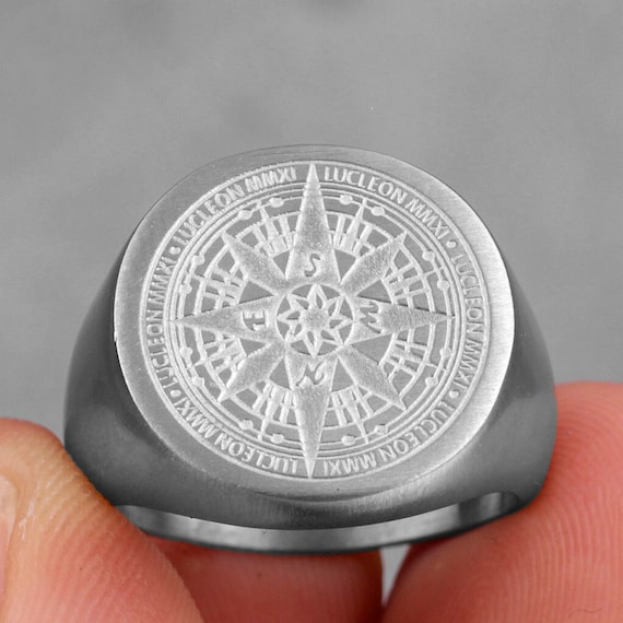 Personalised silver best sale compass