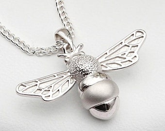 Sterling Silver Bumble Bee Necklace