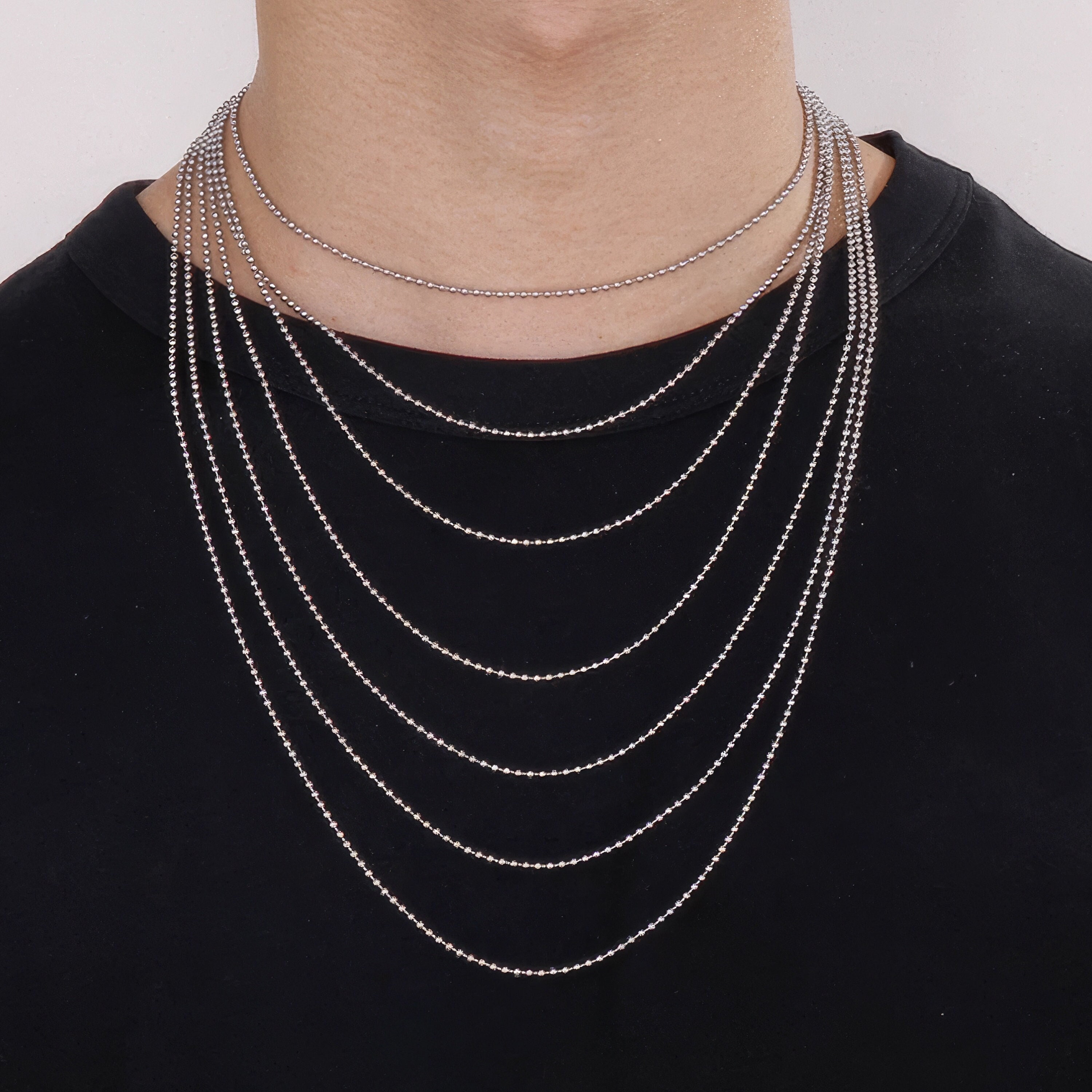 Mens Sterling Silver Medium Ball Chain Necklace - Etsy Mens Sterling Silver Medium Ball Chain Necklace - Etsy