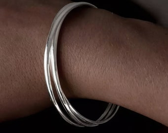 Light Sterling Silver Russian Wedding Bangle