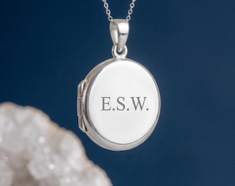 Personalised Small Round Photo Locket Necklace