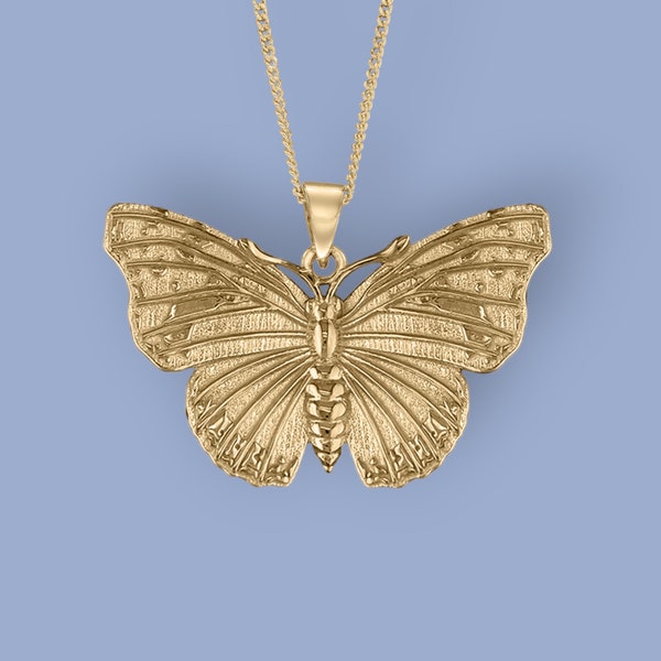 Butterfly Necklace in 18ct Gold Plated Sterling Silver, Cute Fun and Quirky Butterfly Jewellery, Gold Butterfly, Nature Inspired,