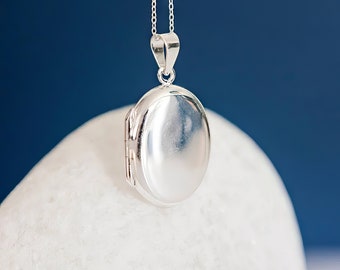 Personalisierte Sterling Silber Oval Medaillon