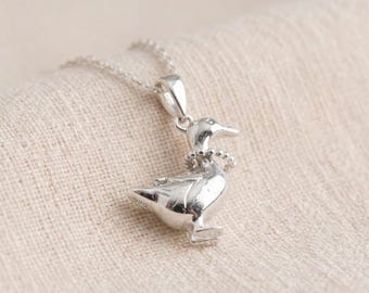 Personalised Mother Goose Necklace in Sterling Silver