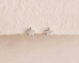 Personalised Tiny Star Stud Earrings in Sterling Silver