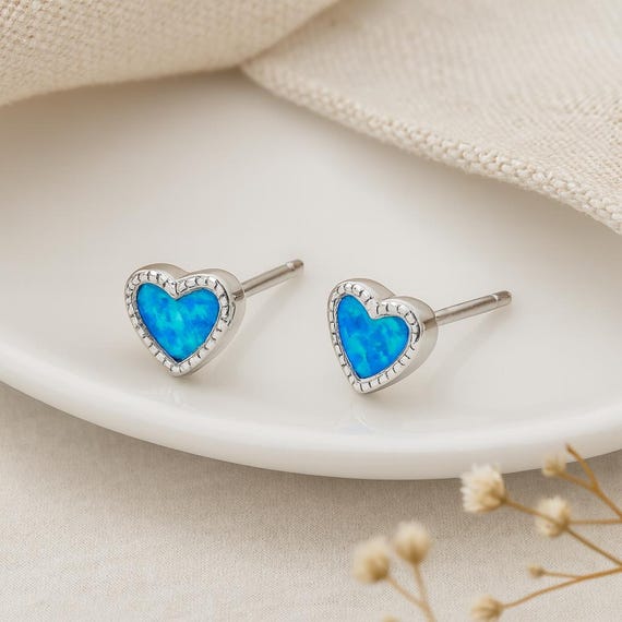 Schöne Runde CZ Erstellt Opal 925 Sterling Silber Ohrstecker