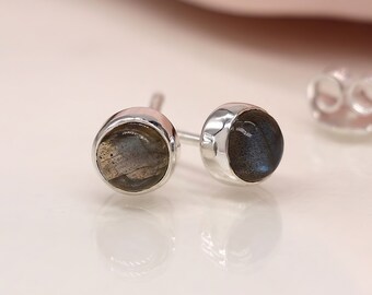 Sterling Silver Labradorite Stud Earrings