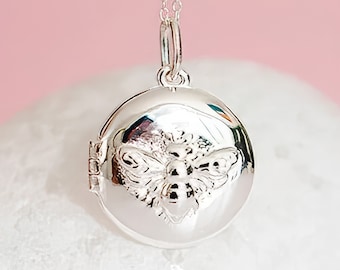 Personalised Sterling Silver Bee Locket