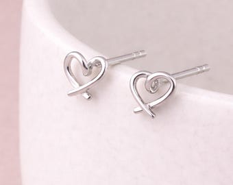 Sterling Silver Paloma Forever Heart Stud Earrings – 6mm