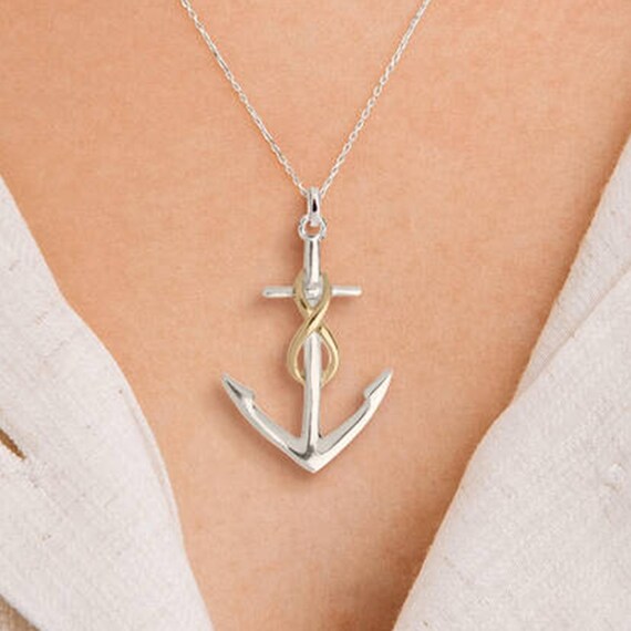 Sterling Silver Anchor Chain Spinner Ring Sterling Silver Anchor Chain Spinner Ring