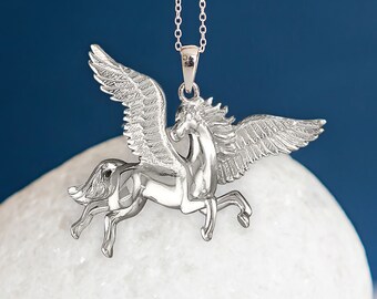 Sterling Silver Pegasus Necklace