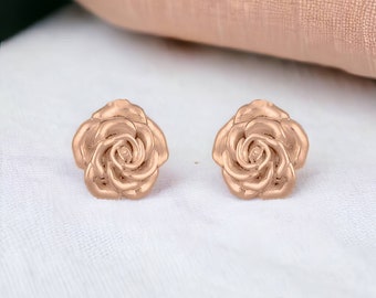 18ct Rose Gold Plated June Birth Flower Stud Earrings