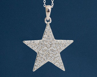 Sterling Silver Twinkling Star Necklace