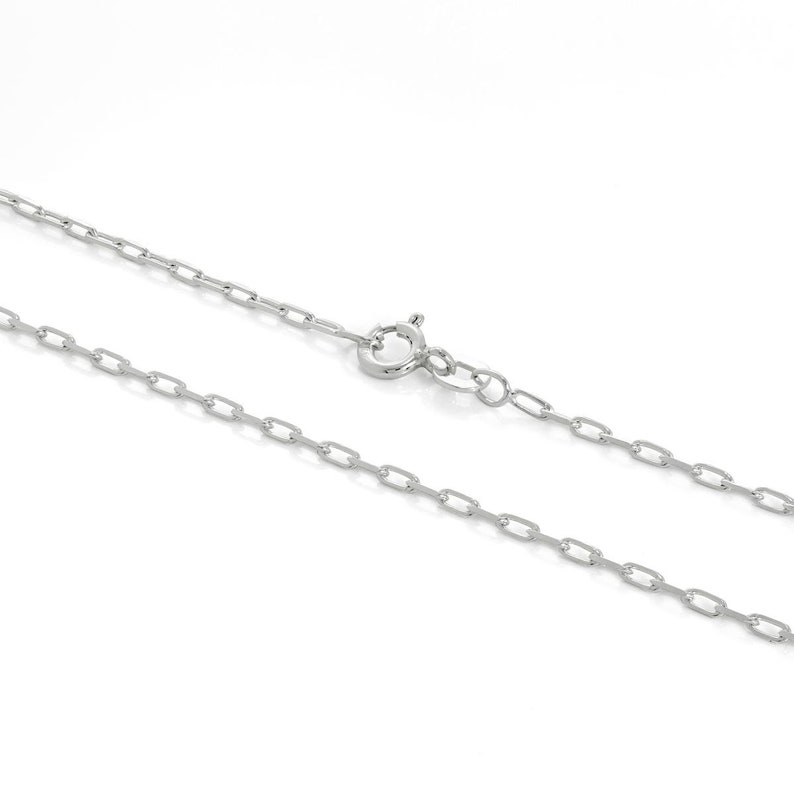 2mm Cable Chain 16 18 20 24 inches Long Link Trace Chain Sterling Silver