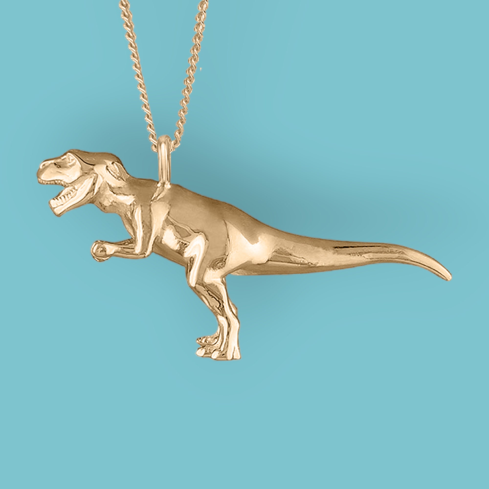 Gold T-Rex Dinosaur Necklace | Jewellery | Lisa Angel