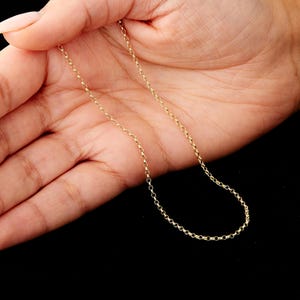 9ct Yellow Gold Belcher Chain Necklace - Etsy