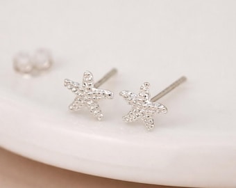 Sterling Silver Starfish Stud Earrings – 7mm