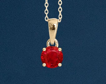 9ct Gold July Birthstone Necklace