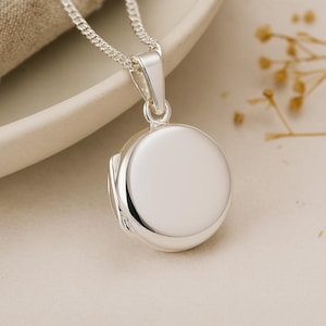 Personalised Sterling Silver Round Locket