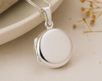 Personalised Sterling Silver Round Locket