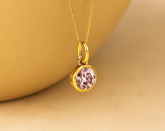 Personalised Gold Plated Sterling Silver June Alexandrite Birthstone Necklace
