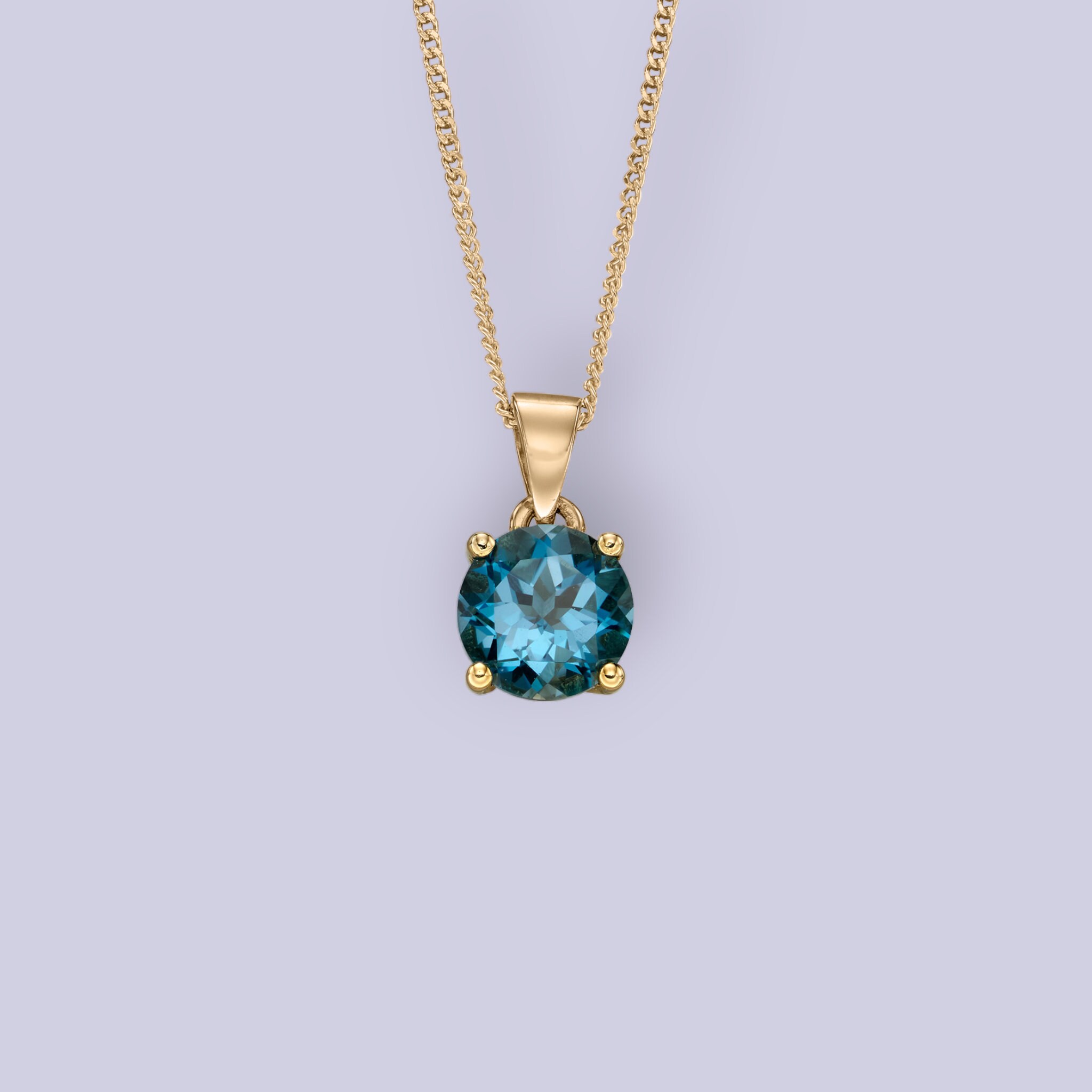London blue topaz necklace 14k yellow gold outlet