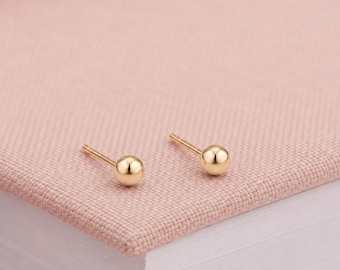 4mm Solid 9ct Gold Ball Stud Earrings