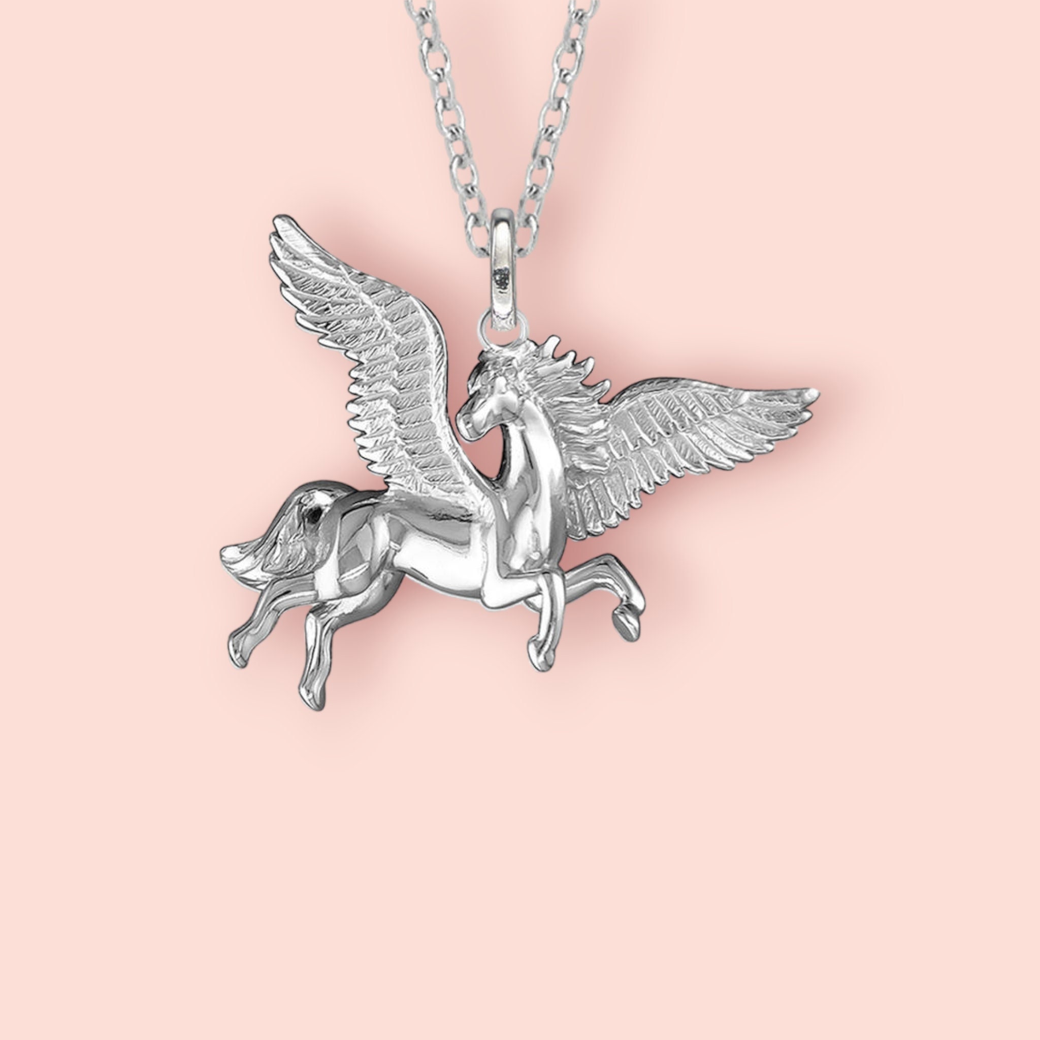 Flying Unicorn Kids / Children's / Girls Jewelry Set Enamel - Sterling  Silver